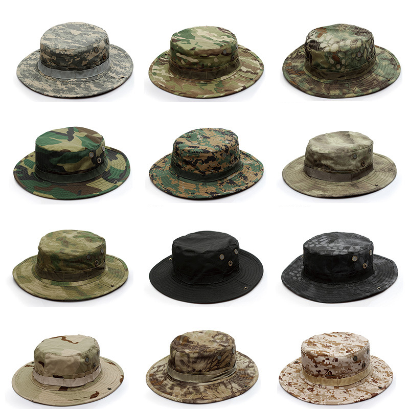 Boonie Hat Tactical - Açık Hava Kova Şapkası Kalın Kamuflaj