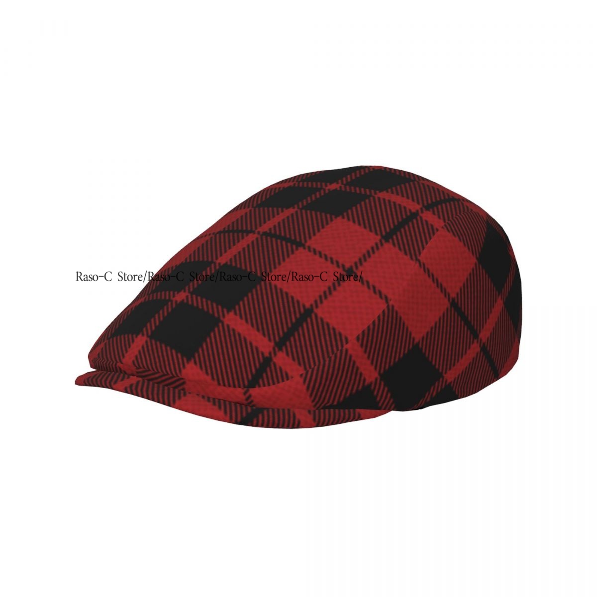 Newsboy Cap Ivy - Yetişkin Düz Şapka Kırmızı Ekose Tartan