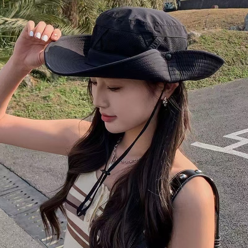 1 adet yaz erkek kova şapka aç - Sun Hat Wide Brim incelemesi ve fiyatı